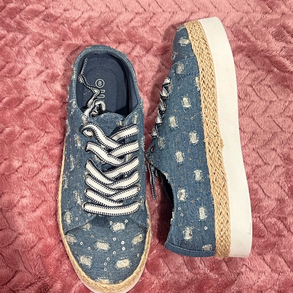 Rouge Helium Blue and White Sneakers
